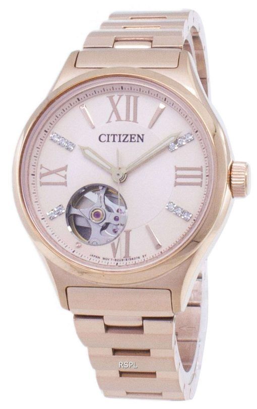 시민 자동 PC1003-58 X 다이아몬드 악센트 아날로그 여자의 시계