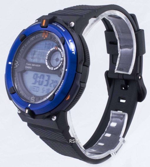 카시오 야외 SGW-600 H-2A SGW600H-2A 트윈 센서 석 영 디지털 남자의 시계