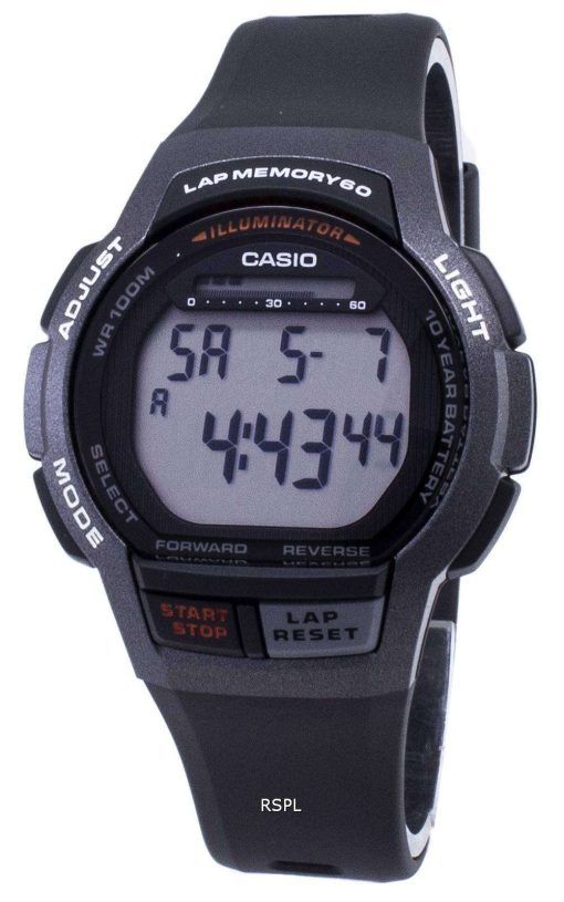 카시오 청소년 WS-1000 H-1AV WS1000H-1AV 조명 디지털 남자 시계