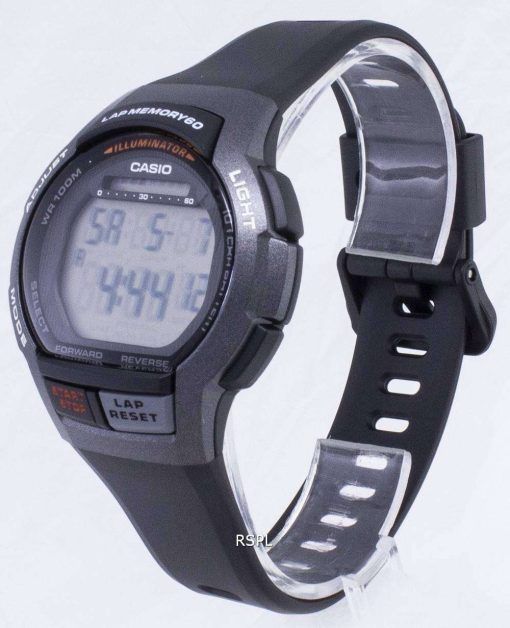 카시오 청소년 WS-1000 H-1AV WS1000H-1AV 조명 디지털 남자 시계