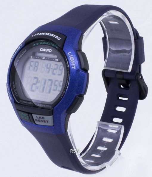 카시오 청소년 WS-1000 H-2AV WS1000H-2AV 조명 디지털 남자 시계