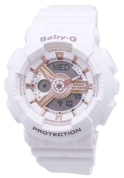 건반 베이비-G 바-110RG-7A BA110RG-7A 세계 시간 충격 방지 여자의 시계