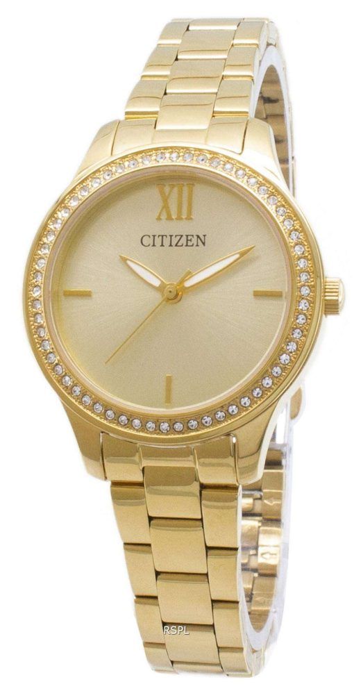 시민 석 영 EL3082-55 P 아날로그 다이아몬드 악센트 여자의 시계