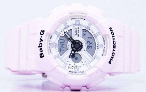 건반 베이비-G 충격 방지 세계 시간 아날로그 디지털 바-110BE-4A 여자의 시계