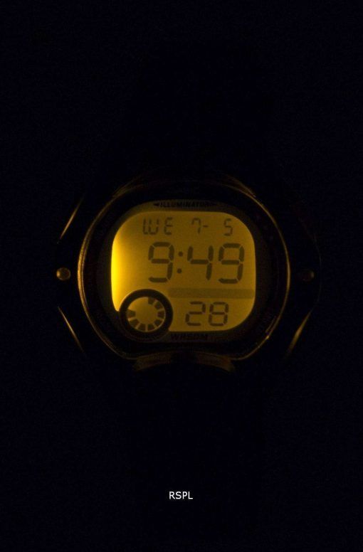 카시오 조명 기 듀얼 타임 알람 디지털 LW-200-1BV LW200-1BV 여자 시계
