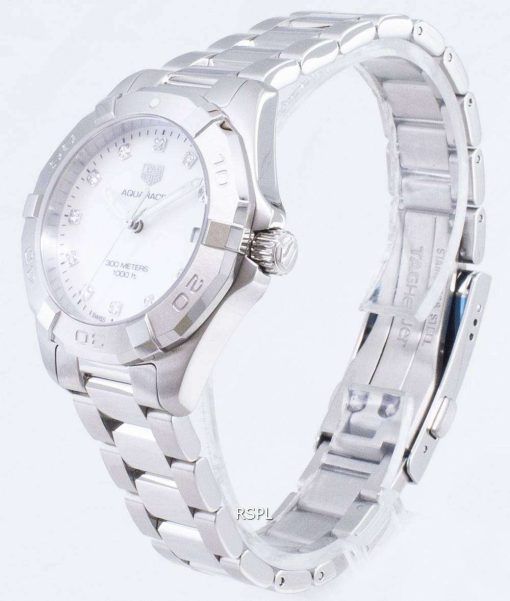 태그 호이어 Aquaracer WBD1314. BA0740 다이아몬드 악센트 석 영 300M 여자의 시계