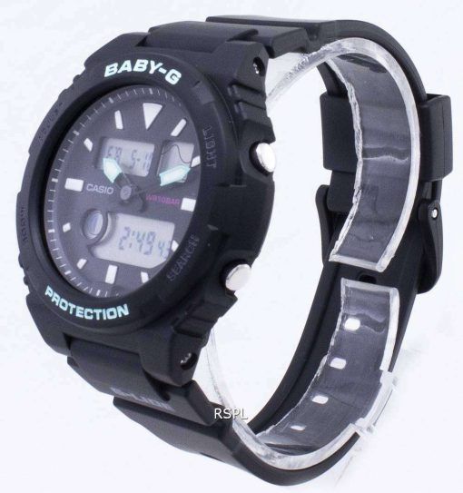 카시오 베이비-G-글라이드 BAX-100-1A BAX100 타이 드 그래프 여성용 손목시계