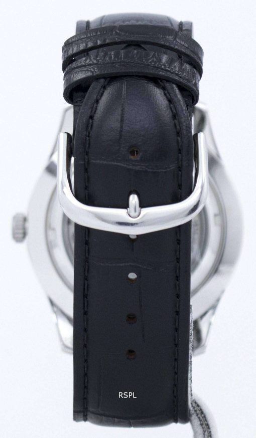 세이 코 5 스포츠 자동 일본 만든 비율 블랙 가죽 SNZG15J1 LS6 남자의 시계