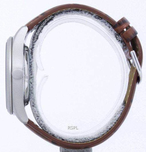 세이 코 5 스포츠 자동 일본 만든 비율 갈색 가죽 SNZG15J1-LS7 남자의 시계