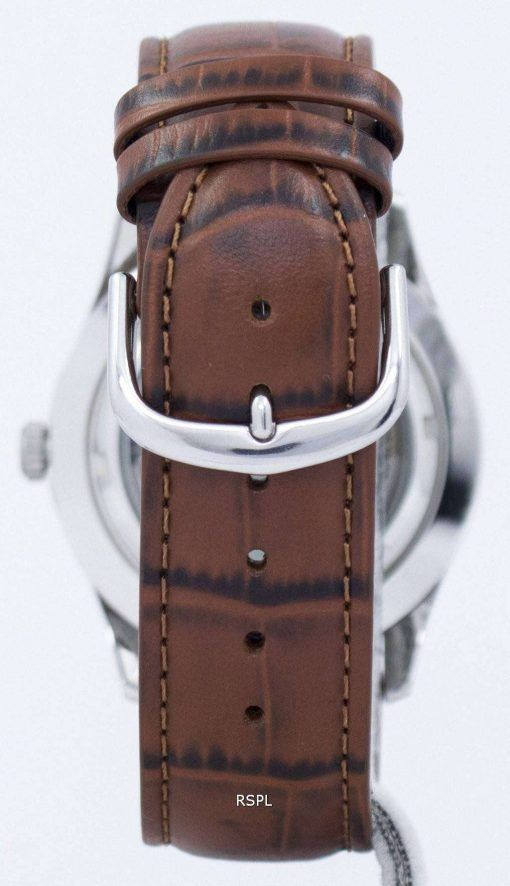 세이 코 5 스포츠 자동 일본 만든 비율 갈색 가죽 SNZG15J1-LS7 남자의 시계