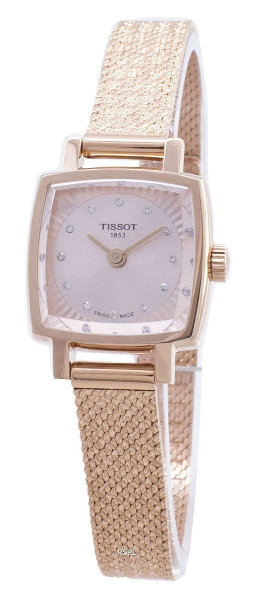 Tissot T - Lady Lovely Square T058.109.33.456.00 다이아몬드 악센트 T0581093345600 여성 시계