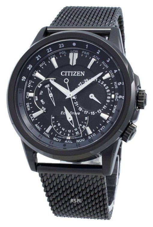 시민 Calendrier 에코 드라이브 BU2025-76E 크로노 그래프 월드 타임 남성용 시계