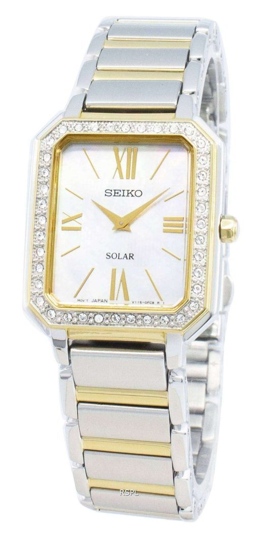 Seiko 개념 SUP428P SUP428P1 SUP428 다이아몬드 악센트 솔라 여성용 시계