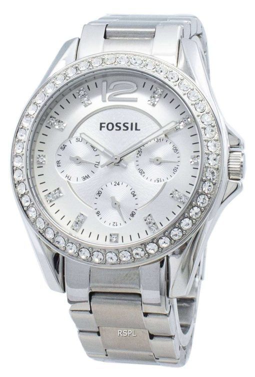 리퍼 비쉬 화석 라일리 ES3202 크로노 그래프 다이아몬드 악센트 여성용 시계