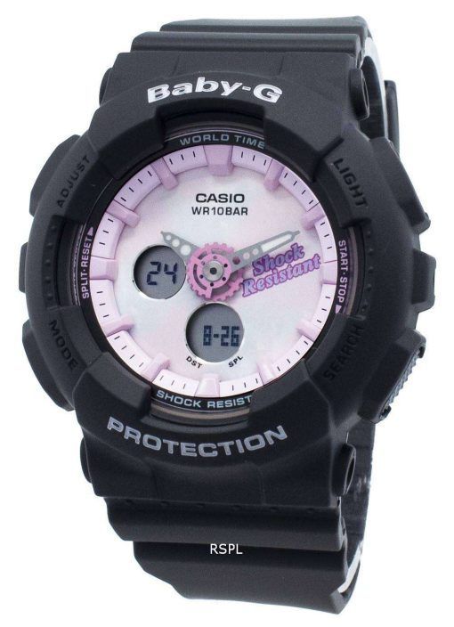 Casio Baby-G 아날로그 디지털 BA-120T-1A BA120T-1A 세계 시간 쿼츠 여성용 시계