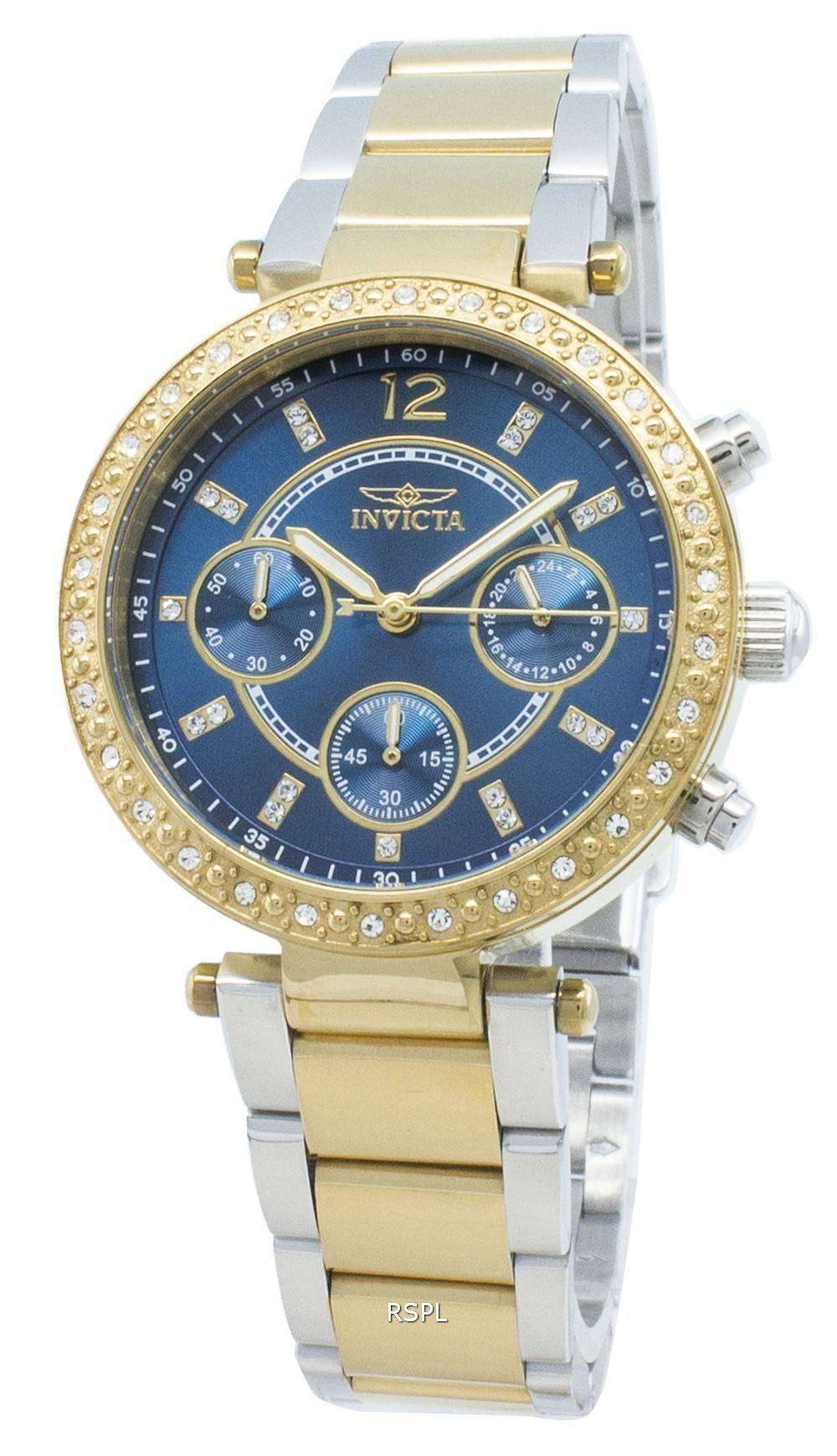 인빅타 엔젤 29924 다이아몬드 악센트 쿼츠 크로노 그래프 여성용 시계 1 인빅타 엔젤 29924 다이아몬드 악센트 쿼츠 크로노 그래프 여성용 시계