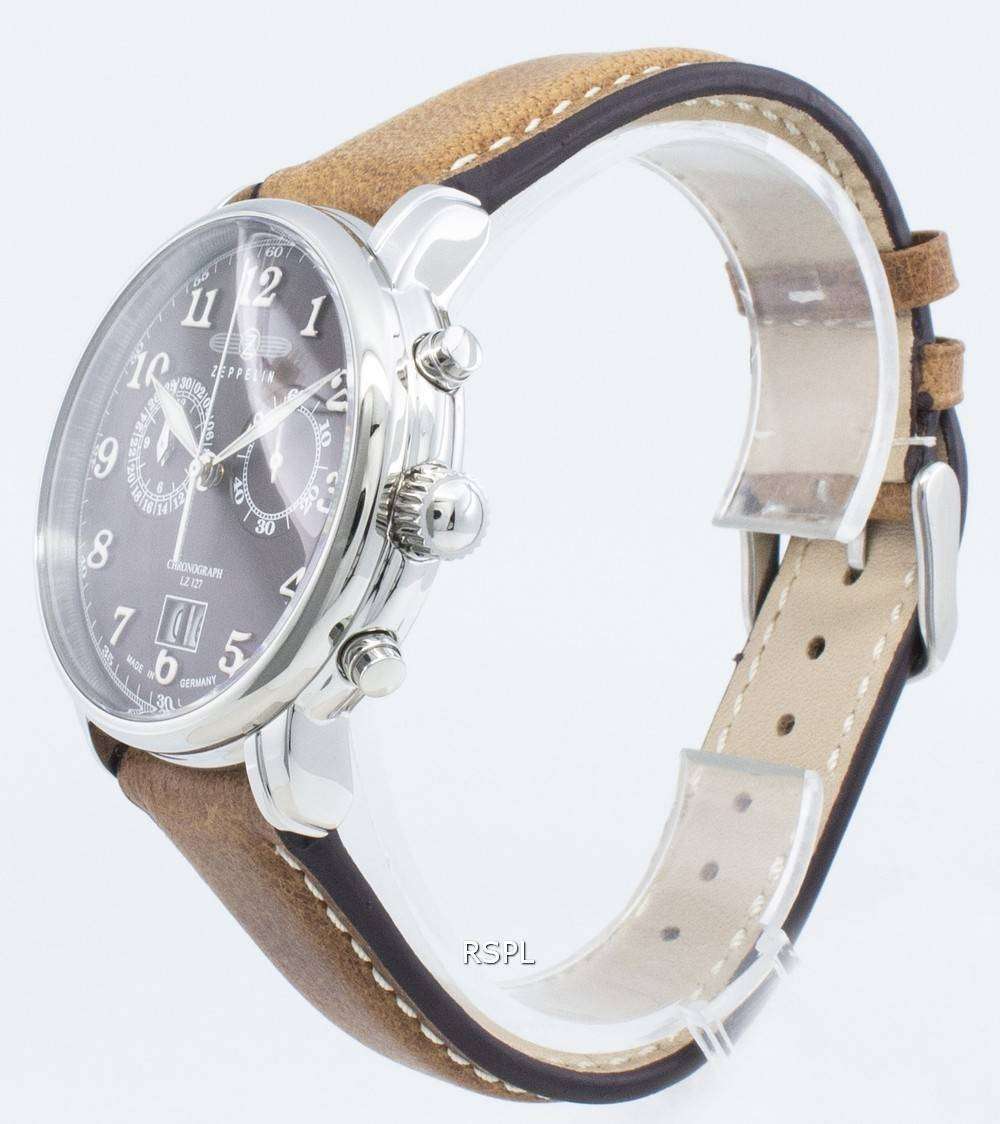 Zeppelin LZ127 Graf 7684-4 76844 쿼츠 크로노 그래프 남성용 시계 2 Zeppelin LZ127 Graf 7684-4 76844 쿼츠 크로노 그래프 남성용 시계