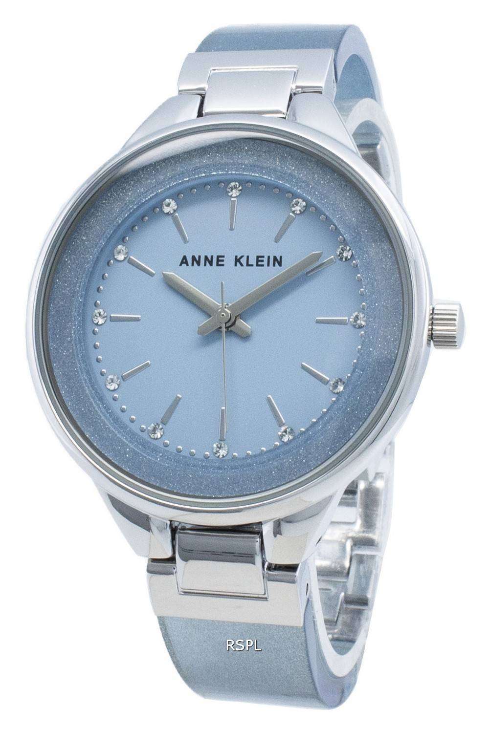 Anne Klein Diamond Accent 1409LBSV 쿼츠 여성용 시계 1 Anne Klein Diamond Accent 1409LBSV 쿼츠 여성용 시계