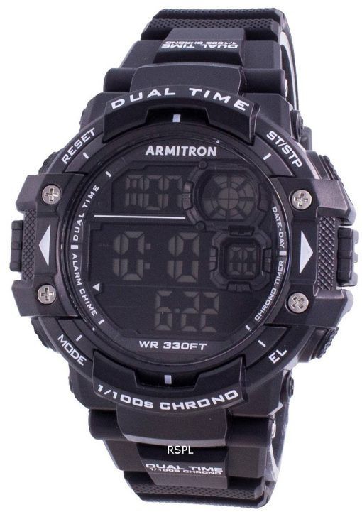 Armitron Sport 408309BLK 쿼츠 Dual Time 남자 시계
