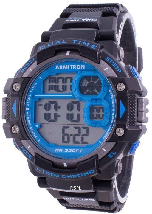 Armitron Sport 408309BLU 쿼츠 Dual Time 남자 시계