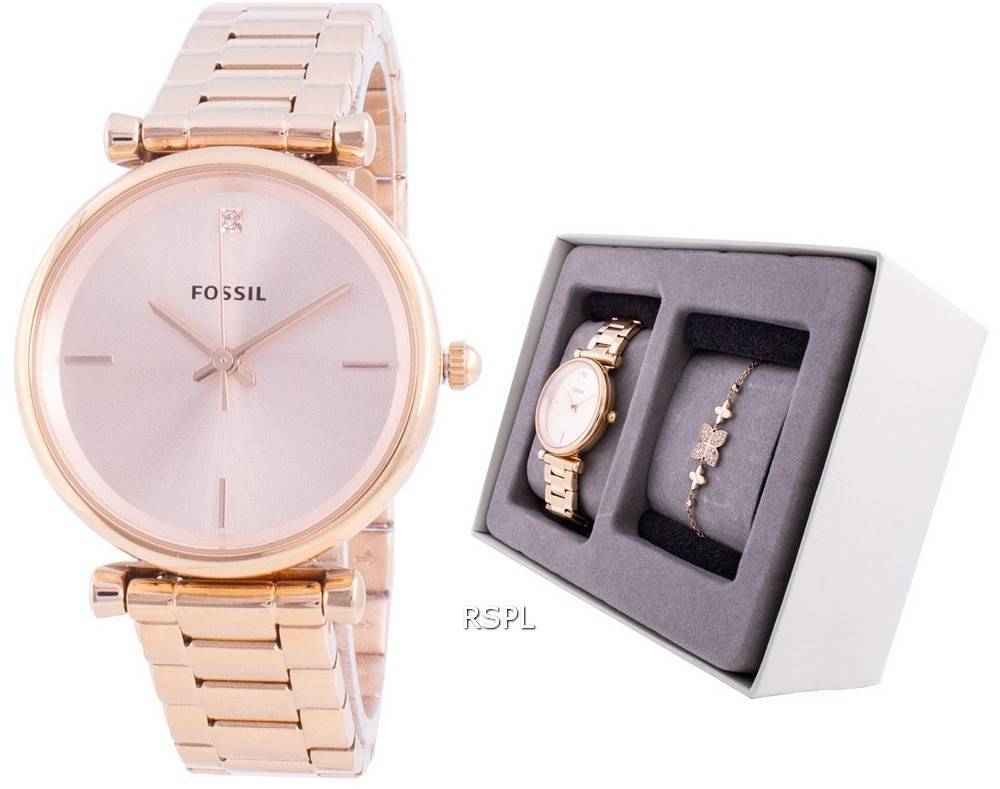 Fossil Carlie Mini ES4685SET 쿼츠 여성용 시계 1 Fossil Carlie Mini ES4685SET 쿼츠 여성용 시계