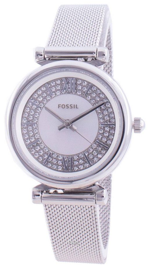 화석 Carlie Mini ES4837 쿼츠 다이아몬드 악센트 여성용 시계