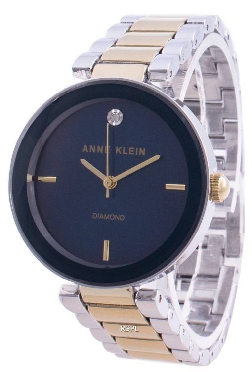 Anne Klein 1363NVTT 쿼츠 다이아몬드 악센트 여성용 시계