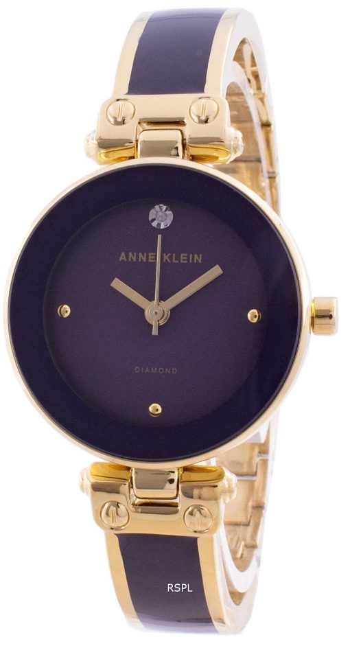 Anne Klein 1980PLGB 쿼츠 다이아몬드 악센트 여성용 시계