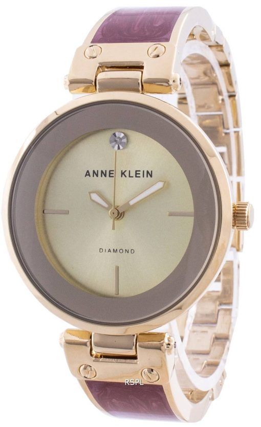 Anne Klein 2512BYGB 쿼츠 다이아몬드 악센트 여성용 시계