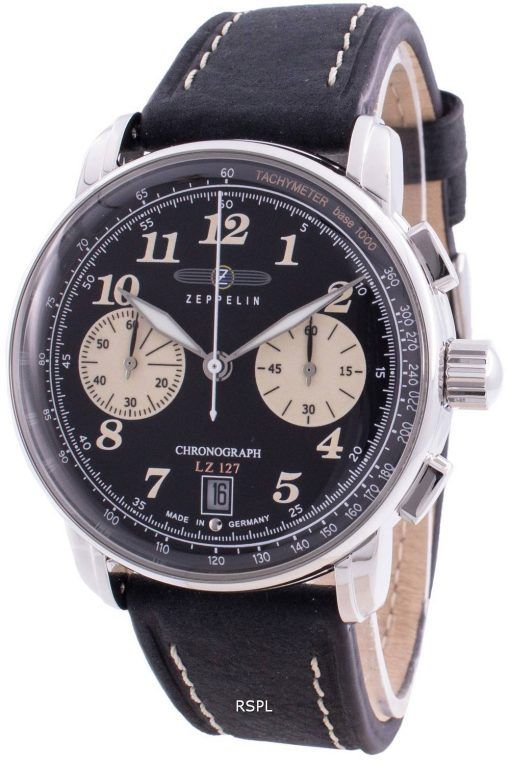 Zeppelin LZ127 8674-3 86743 쿼츠 크로노 그래프 남성용 시계