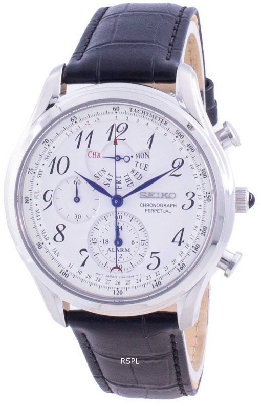Seiko Chronograph Perpetual SPC253 SPC253P1 SPC253P Quartz Tachymeter Men's Watch