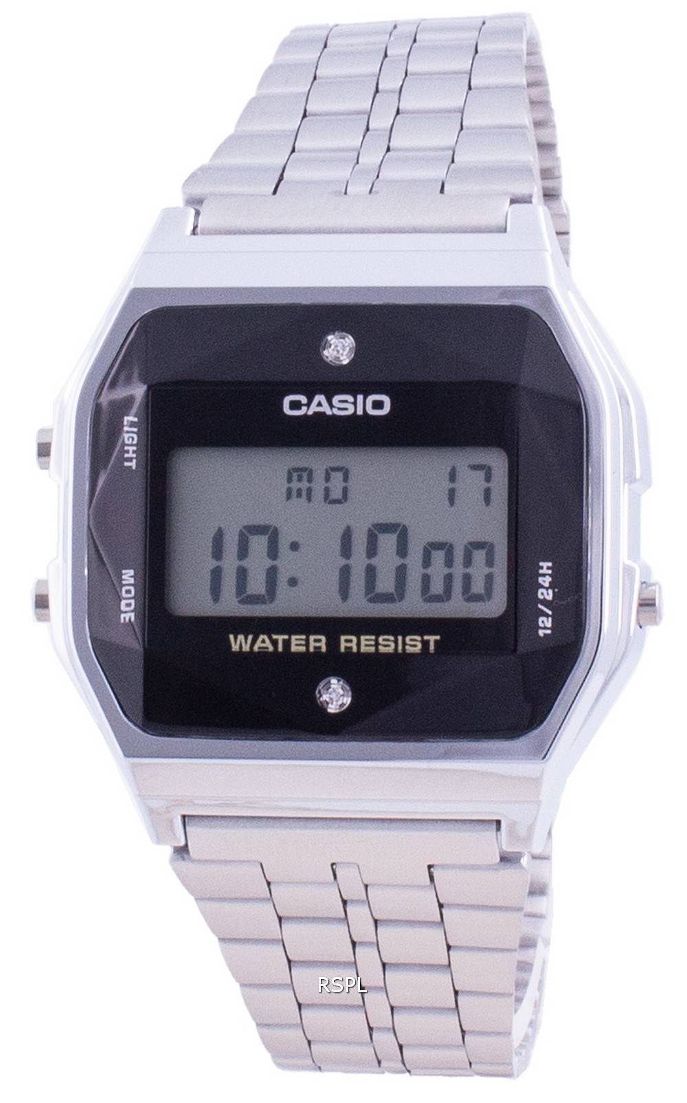 Casio Youth Vintage Diamond Accents Stainless Steel A159WAD-1 A159WAD-1 Unisex Watch 1 Casio Youth Vintage Diamond Accents Stainless Steel A159WAD-1 A159WAD-1 Unisex Watch