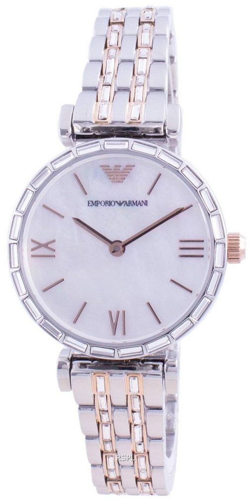 Emporio Armani Gianni T-Bar Mother Of Pearl Dial Quartz AR11290 Womens Watch