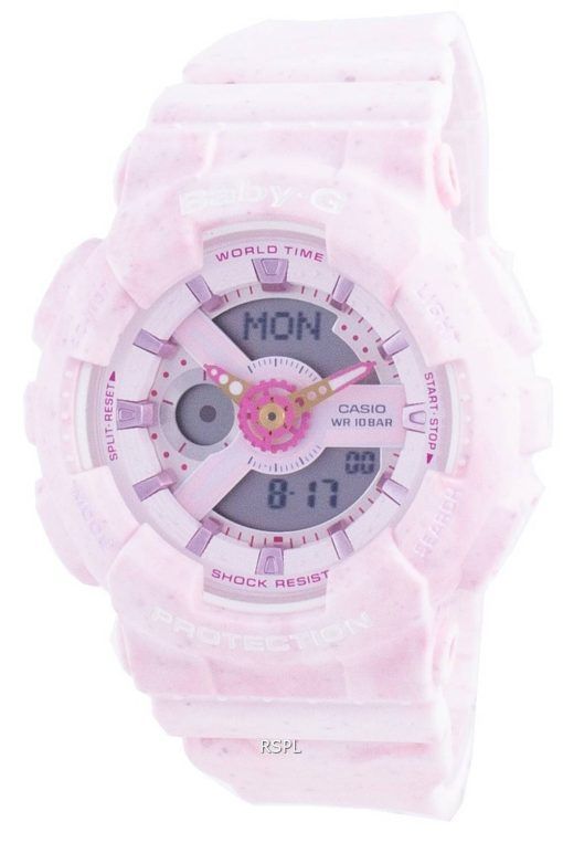 Casio Baby-G World Time Shock Resistant BA-110PI-4A BA110PI-4 100M Womens Watch