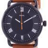 Fossil Copeland Black Dial Leather Strap Quartz FS5667 Men's Watch