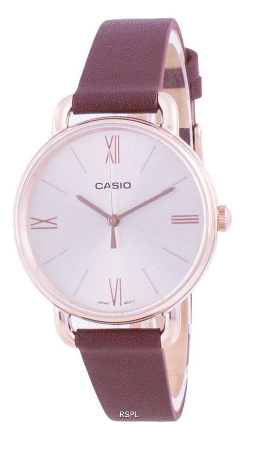 Casio Rose Gold Tone 다이얼 쿼츠 LTP-E414PL-5A LTPE414PL-5A 여성용 시계