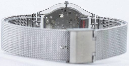 스와치 스킨 메탈 니트 석 영 SFM118M 여자의 시계
