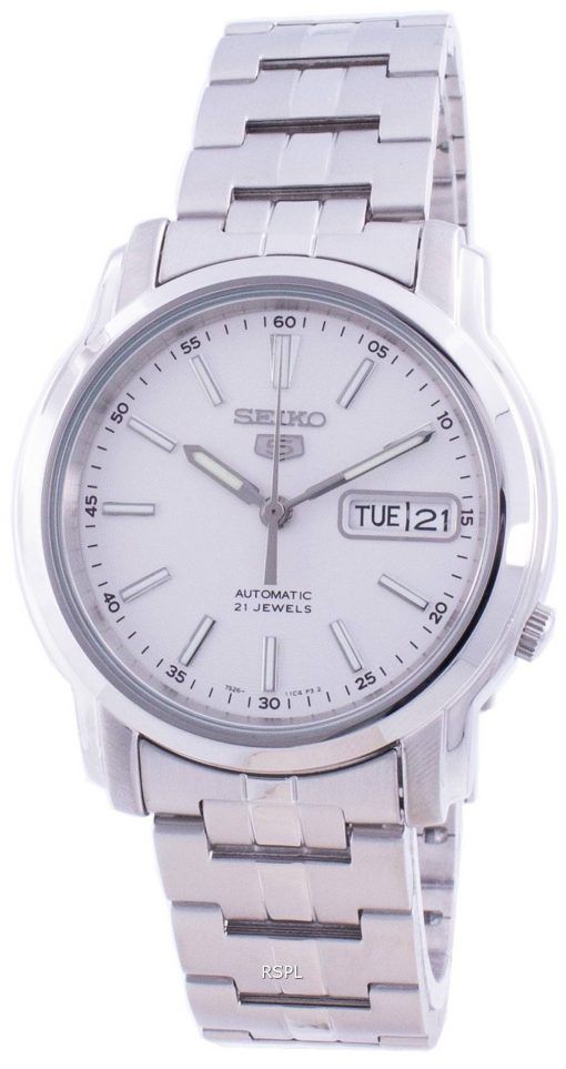 Seiko 5 Automatic White Dial SNKL75 SNKL75K1 SNKL75K Men's Watch