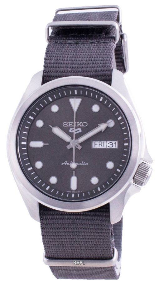 Seiko 5 Sports Grey Dial Nylon Strap Automatic SRPE61 SRPE61K1 SRPE61K 100M Men's Watch