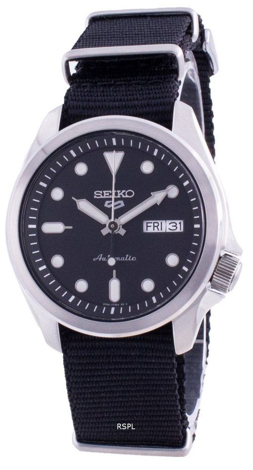 Seiko 5 Sports Black Dial Nylon Strap Automatic SRPE67 SRPE67K1 SRPE67K 100M Men's Watch