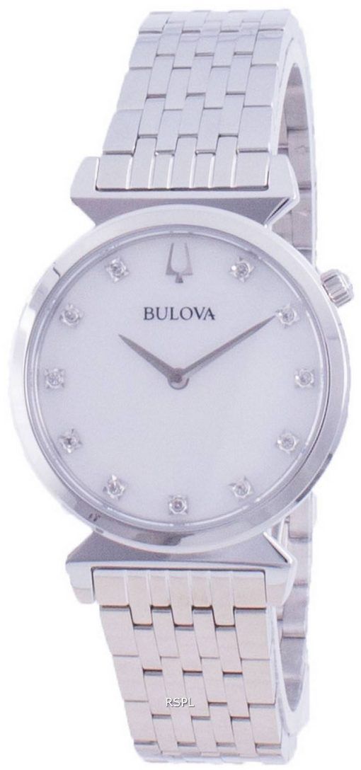 Bulova 클래식 다이아몬드 악센트 쿼츠 96P216 여성용 시계