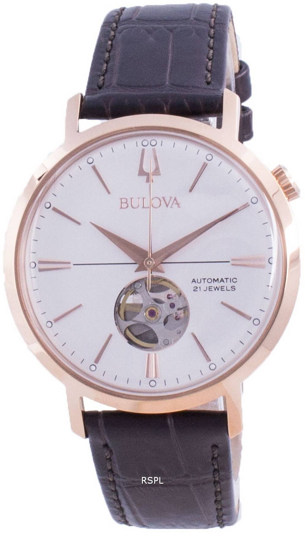 Bulova 에어로 젯 실버 다이얼 오토매틱 97A136 남성용 시계 1 Bulova 에어로 젯 실버 다이얼 오토매틱 97A136 남성용 시계