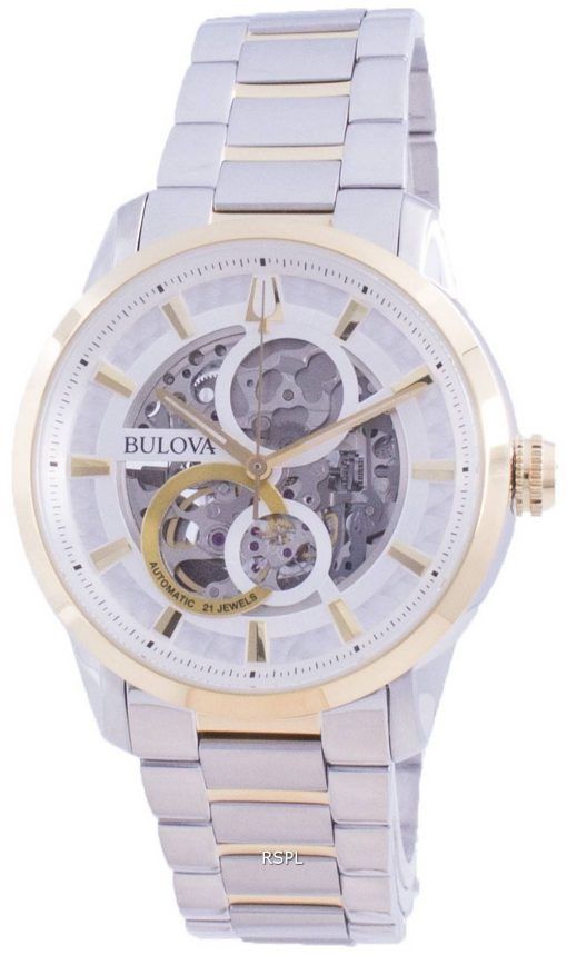 Bulova Sutton Skeleton Dial 오토매틱 98A214 남성용 시계