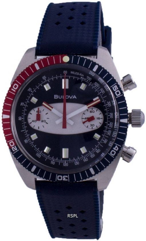 Bulova 아카이브 시리즈 서핑 보드 크로노 그래프 쿼츠 다이버 98A253200M 남성용 시계