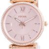 Fossil Carlie 다이아몬드 악센트 쿼츠 ES4301 여성용 시계