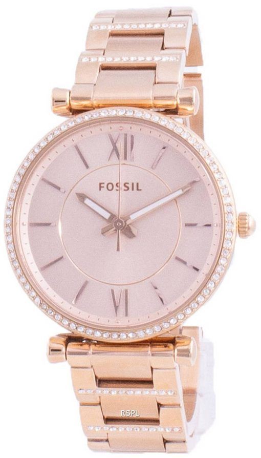 Fossil Carlie 다이아몬드 악센트 쿼츠 ES4301 여성용 시계