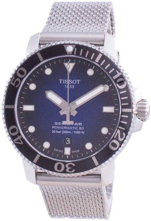 Tissot Seastar 1000 Powermatic 80 오토매틱 다이버 T120.407.11.041.02 T1204071104102300M 남성용 시계