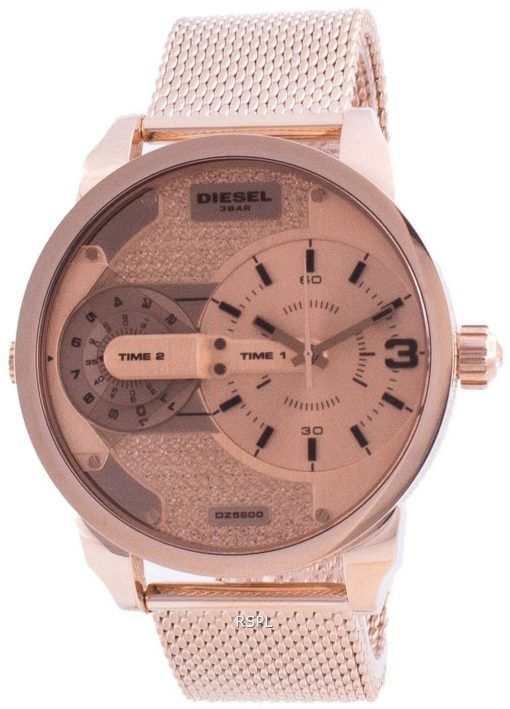 디젤 Mini Daddy Rose Gold Tone 다이얼 쿼츠 DZ5600 남성용 시계