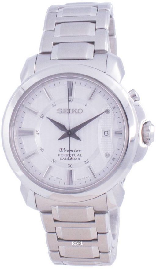 Seiko Premier Perpetual Calendar Quartz SNQ155 SNQ155P1 SNQ155P 100M Herreur