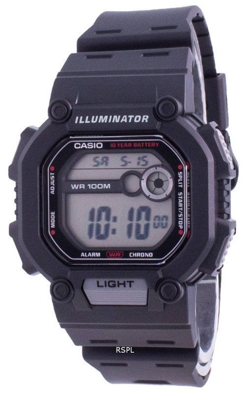 Casio Youth Dual Time Illuminator W-737H-1A W737H-1 100M Herreur